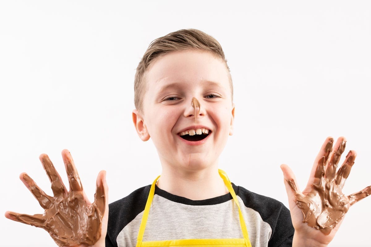 Child with Chocolate Hands